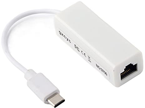 Adaptateur USB C vers Ethernet, Forte capacité Anti-interférence, Adaptateur Ethernet USB, Taux de Transmission de 100 Mbps, Adaptateur Ethernet USB C, pour Ordinateur Portable