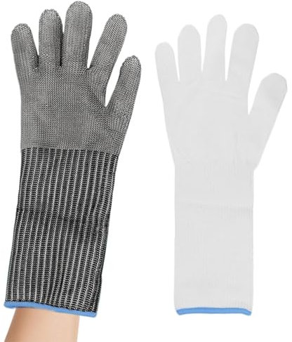 Chaies Schutzhandschuhe zum Schneiden, Stahlhandschuhe | Schnittfeste Küchenhandschuhe,Anti-Schneid-Küchenschutz-Werkzeuge aus Edelstahldraht, Sicherheits-Arbeitshandschuhe für das Kochen in der Küche