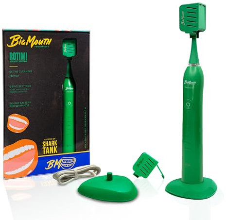 Big Mouth Electric Toothbrush for Adults by Dr Bobbi. Travel Toothbrush, Retain One Charge for 42 Days Ultrasonic Rechargeable 5 Modes & 2 Minutes Auto Timer Rotimi Royalty Edition