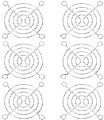 PATIKIL 60mm Fan Finger Grill, 6 Pack Metal Grill Protector Guard Fan Protective Cover for 60mm Exhaust Fans Equipment Computer DIY