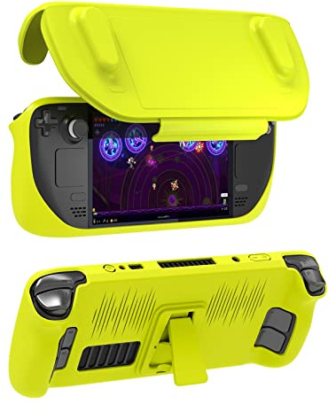 för ångdäcksvärd med stöd ultratunn konsolerat skyddsfodral fodral, TPU avtagbart fodral hud, fallsäker och dammsäkert skyddande skal, Orangegul, Unisex