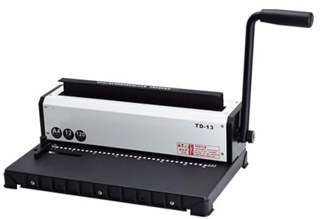 Bindegerät, TD-13 Doppeldraht-Stanzbindemaschine 3-in-1-A4-Bücher-Wire-O-Binder, for Büro, Schule, Geschäft, für A4, A5 oder kleinere Formate