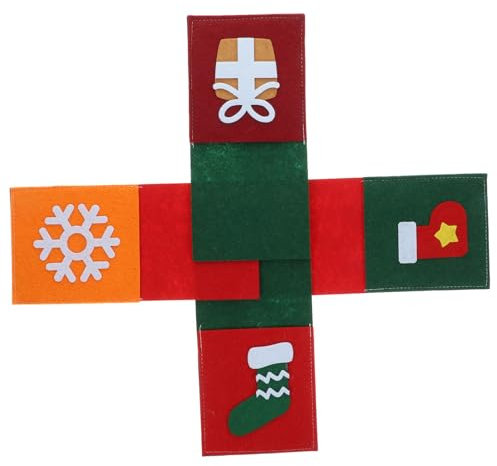 PRETYZOOM Pochettes pour Vaisselle de Banquet Noël en Feutre Léger, 4 Pièces, Porte-Couverts Décoratifs Éléments Classiques pour Fête et Rangement Style Aléatoire