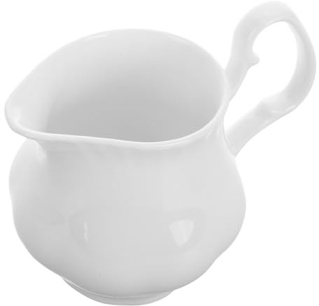 POPETPOP Pichet à Lait Porcelaine Blanche Pot à Lait Saucière Et Thé Pichet à Service Pour Servir