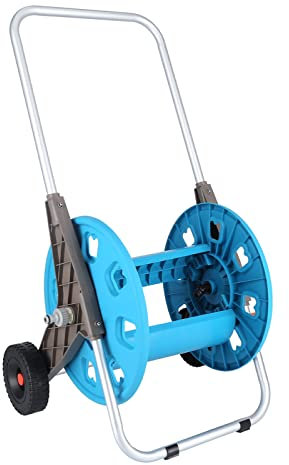 Chariot enrouleur de tuyau d'arrosage, chariot de rangement rétractable et portable pour tuyaux d'eau, avec poulie, pour le transport et le stockage des fils électriques et des conduites d'eau.