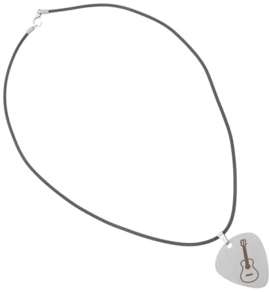 HANABASS Guitar Pick -anhänger Gitarre Charms Anhänger Guitar Picks Storage s Pendant Plektrum Gitarristen Pflücken Die Storage Halskette Silber Stahl