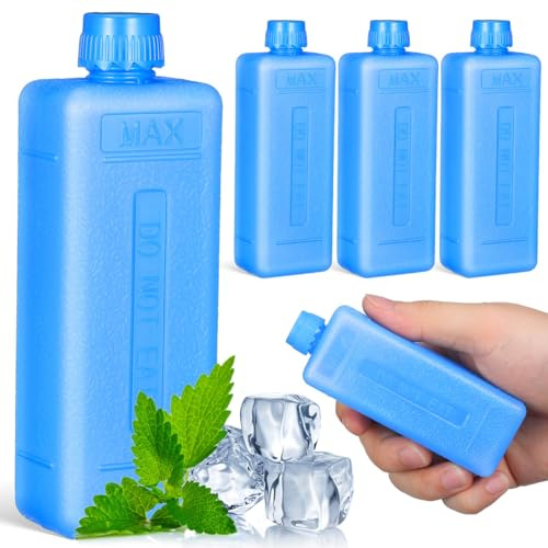 Angoily 4Pcs Reusable Ice Packs for Air Cooler Coolers - Freezer Blocks