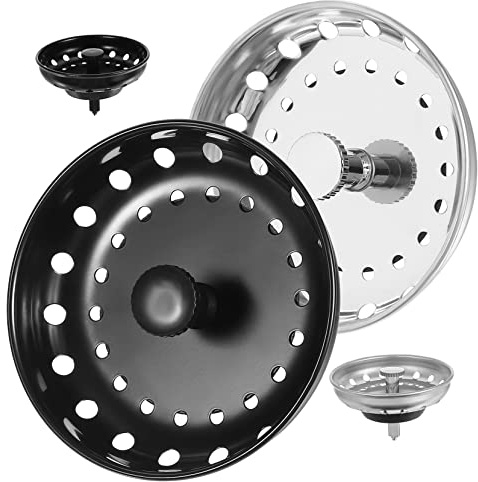 CLISPEED 4pièces Bouchon Évier De Cuisine Avec Panier Filtrant Anti-obstruction Compatible Canalisations Standard Américaines Facile à Nettoyer