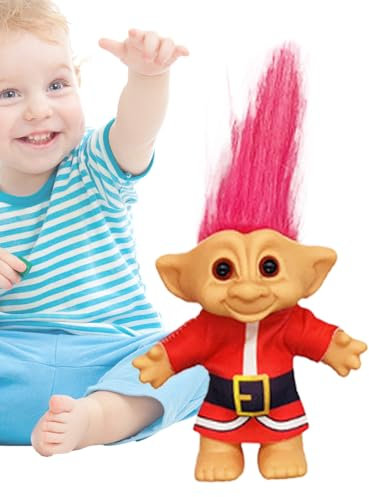 Generisch Kleine Trollpuppen,Weihnachtsdeko Hässliche Kleine Puppe | Retro Schreibtischdekoration, Sammelfiguren, Lustige Deko Für Erwachsene Kinderzimmer Wohnzimmer