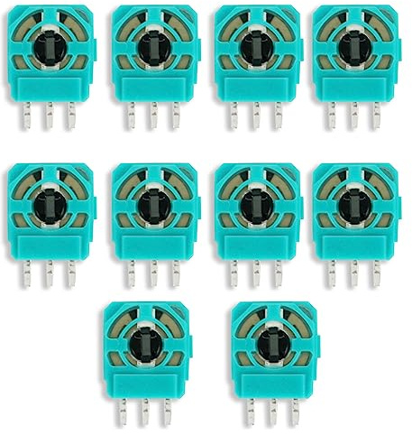 PEPWE Joystick-Tasten für Controller, Joystick-Potentiometer, Joystick-Tasten, Seite für Ersatz für elektronische Komponenten, Ersatzteil, Reparatur und Wartung, 10 Stück