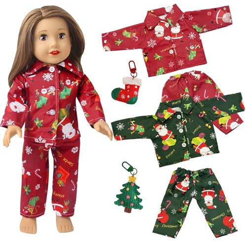 30–45 cm Puppenkleidung, Weihnachtspyjama