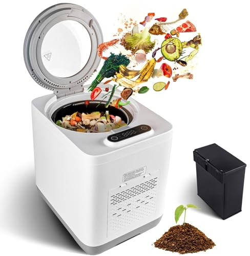 Electric Kitchen Composter - Smart LED Screen Countertop Bin for Apartments, Turn Food Waste into Pre-Compost