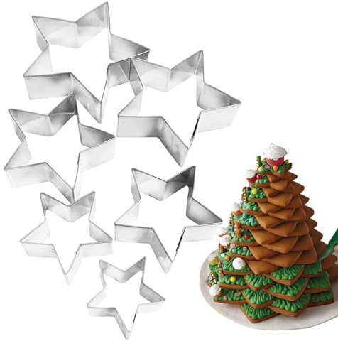 Moldes Galletas Navidad, 6 PCS Cortadores Galletas Navidad, Christmas Cookie Cutter, Moldes Galleta, Molde Navidads para Galleta, Pasteles, Chocolate, Repostería (6PCS)