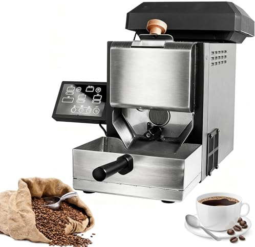 Torréfacteur à café électrique, machine à torréfier automatique avec modes automatique et manuel, capacité de 300g, avec plateau de refroidissement amovible, pour usage domestique et commercial