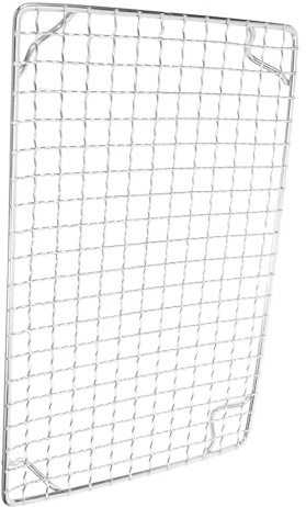 Abaodam Grillrost aus Edelstahl mit Füßen 28X18cm Rechteckiges Grillgitter zum Backen Braten und Camping Hitzebeständiger Grillkorb mit Erhöhter Kochfläche