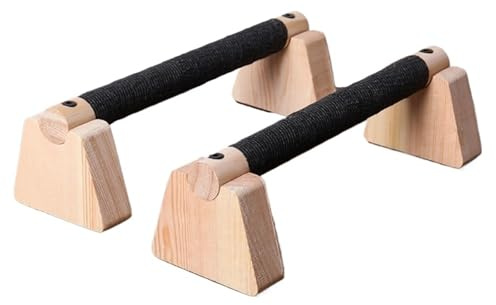 Handstand Barrenm 1 paar Street Fitness Push-Up-Bar Verdickt Griff Massivholz Nicht-slip Trizeps Home Übung Ausrüstung Boden(25cm)