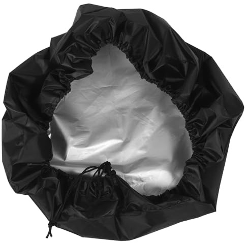 Mikikit Copertura per Barbecue Rotonda Oxford 210D Antipolvere e Resistente alle Intemperie Ventilazione Superiore Adatta per Griglie a Carbone e Affumicatori da Esterno Colore Nero