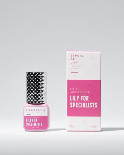 LILY FOR SPECIALISTS – Colle Noire Pro pour Extensions de Cils – Prise Instantanée 0,5 Seconde – Toutes Conditions Humidité/Température – Rétention Longue Durée 6/8 weeks – Fini Noir Intense – 5 ml