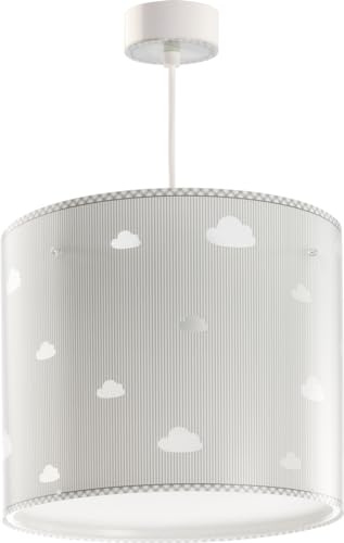 Dalber Kinder Pendelleuchte Clouds Wolken Grau 62012ME | Hängelampe; Deckenleuchte; Kinderzimmer; E27 - 1 x 15W