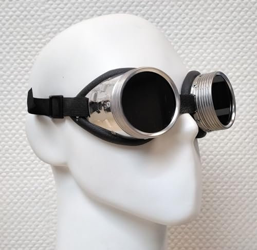 Schraubringbrille mit Blauglas, Schutzstufe DIN 4/7, Ø 50 x 3 mm, für Schmelzofen Glasbläser und Hitzestrahlung