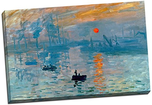 Claude Monet Sunrise Leinwandbild Eindruck Wand Art Großer 76,2 x 50,8 cm (76.2 cm x 50.8 cm)