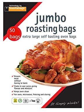 Toastabags Jumbo Sacchetti per arrosti, trasparente, 55 x 60 cm, confezione da 50 pezzi