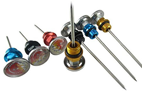 Alamor Motorrad Ölmessstab Thermometer Alu Ölmessstab Mit Uhr - L