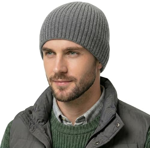 ZLYC Herren Winter Strickmützen Mode Warm Slouch Beanie Mütze