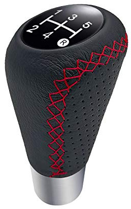 Giantdeer Schaltknauf 5 Gang, Universal Schaltknäufe, Austauschbarer Auto Schaltknüppel, mit 3 Adaptern 8MM 10MM 12MM für die Meisten Fahrzeuge mit Schaltgetriebe