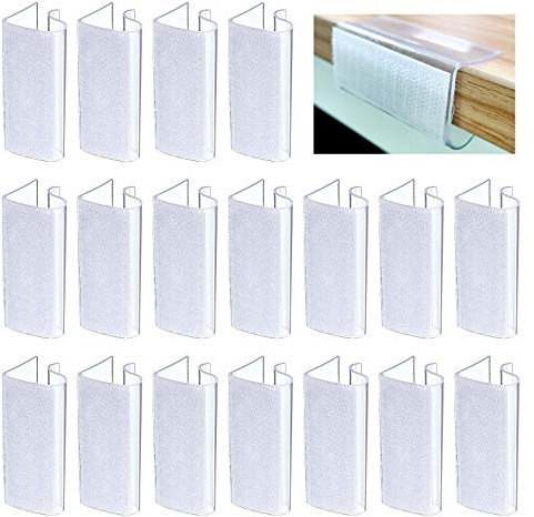 Swpeet 30Pcs Table Skirting Clips Kit, Tablecloth Clips for Table 3/4 - 1 with Hook and Loop Perfect for Wedding Home Meeting Party Picnic Patio Banquet Indoor Outdoor Events