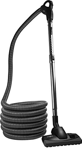 HouseVac Set di accessori per la pulizia: un tubo di aspirazione centrale 12 m, un tubo telescopico con clip, una spazzola a doppia funzione per tappeti e parchetti