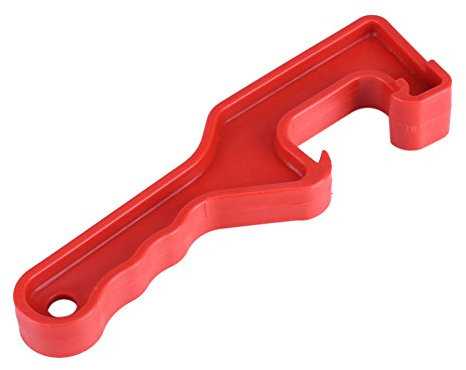 Plastic Bucket Lid Opener, Manual Plastic Paint Can Opener Wrench Home Garage Office Lid Opener Tool(red)