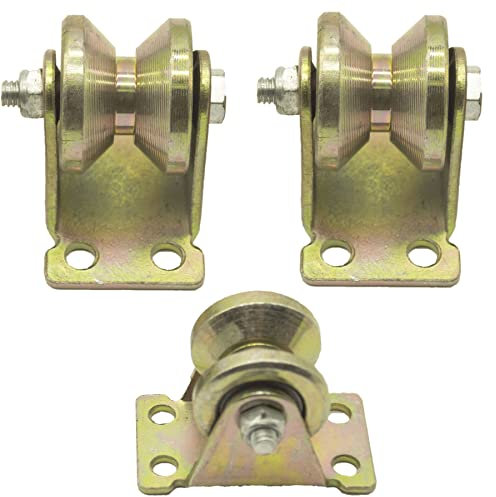 Umlenkrolle für Seile, Rollenrad Seilrolle V-Nut-Rollenrad, Tragkraft 170kg, Geeignet für Zuhause, Fitnessstudio, Outdoor, 3 Stück