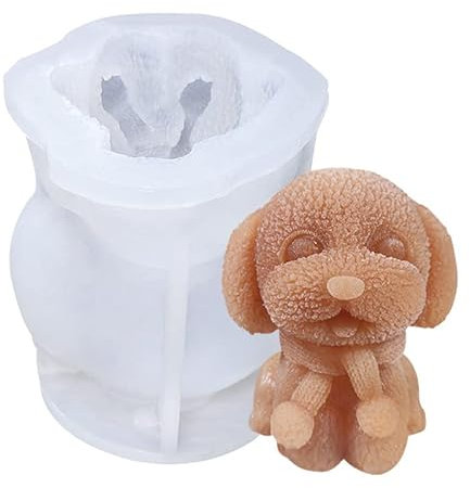 Moules en silicone Spiderman, moule à glaçons en silicone mignon facile à démouler pour boissons fraîches, fondants, bonbons, chocolats, décorations de gâteaux, cuisine maison (Teddy Dog-Mini)