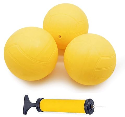 Aolowewin Spike Replacement Balls (3-Pack+Pump), Playground Yard Pong Balls