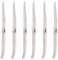Pradel Excellence - Les Argentes Set de 6 Couteaux Inox - Lame 11,5 cm - Manche Acier 410 - Boîte Couleur - Logo Laguiole pour Élégance et Précision lors des Repas Festifs
