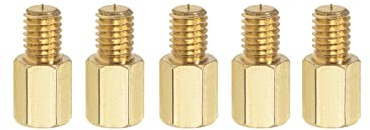 YOKIVE 5Stk M6 Abstandshalter Schrauben Messing Sechskant PCB Abstandshalter Halten Höhe Konsistent Perfekt für Hauptplatine (Gold Ton 10mm+8mm)