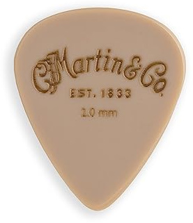MARTIN Púa Luxe by Martin, Apex, 1,00 mm, beige, superficie satinada, logotipo grabado (18A0119)