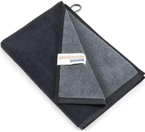 Bassetti New Shades 9328131 - Asciugamano per ospiti in 100% cotone, colore antracite G2, dimensioni: 40 x 60 cm