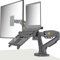 NB North Bayou Dual Arm Monitor Mount for 17 to 27 Inch Computer Screen, Laptop Mount for 10 to 17 Inch Notebooks, Laptop Arm with C-clamp & Grommet Installation, VESA 75/100 mm F160-FP