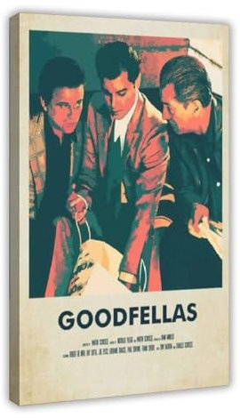 Goodfellas Klassische Retro-Filmplakate Film 2 Leinwand Wandkunst Dekor Gemälde für Wohnzimmer Zuhause D Leinwand Poster Wandkunst Dekor Druck Bild Gemälde für Wohnzimmer Schlafzimmer Dekoration