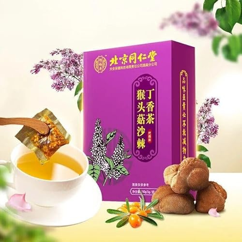 5g*30 Hericium, Espino Amarillo y Clavo Té de Hierbas Té Perfumado Original de China Buen Té Té de Flores Orgánico Natural Comida Verde sin Aditivos Té de Hierbas