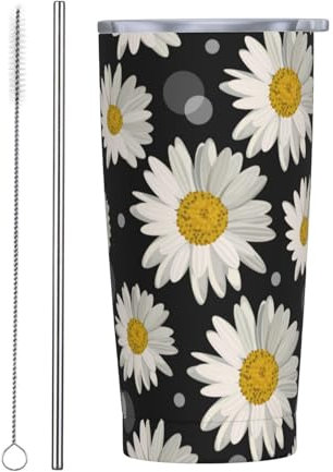 Vasos personalizados, tazas de acero inoxidable personalizadas de 20 onzas, taza de café de viaje aislada con tapa y botella de agua con pajilla, regalo personalizado para familiares y amigos,