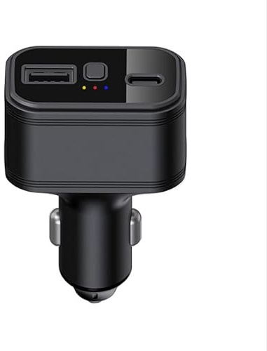 Traceur GPS 4G LTE, appareil de traceur GPS 4G caché sans ABO allume-cigare de voiture, double port de charge USB de type C, localisation en temps réel, alarme de vibration, alarme de déconnexion, etc