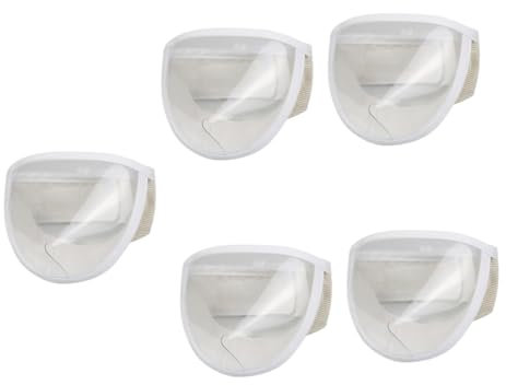 YARNOW 5stücke Muzzle Transparent Grooming Muzzle Für Katzen Atmungsaktive Tragbare Kopfbedeckung Zur Pflege Verhindert Beißen Und Lecken Kopfumfang