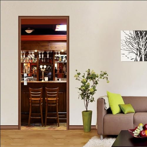 Tür Bekleben Mit Türtapete Selbstklebend Weinschrank Für Die Bar 95 X 210 Cm | Tür Verschönern Mit Türfolie | Aufkleber Folie | Türposter Türklebefolie | Türwandaufkleber - Kunstfotos Von Kinderzimme