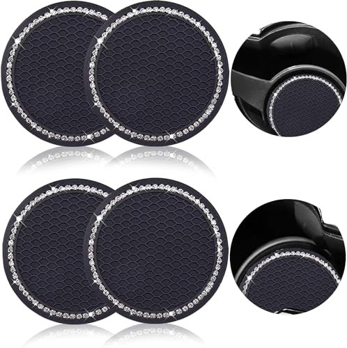 LiLiHeng Posavasos Antideslizante Revestimiento para portavasos de Coche, Mantiene el portavasos Limpio y Antiadherente V-W Golf Cabriolet 2011-2023
