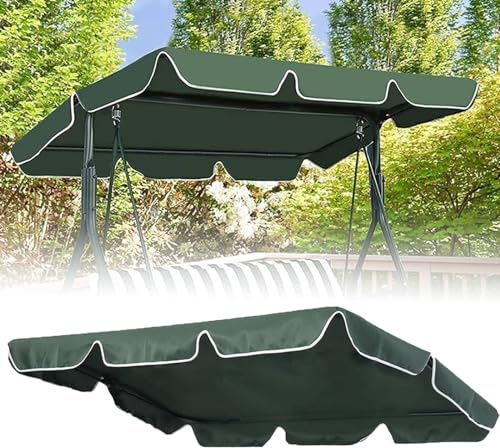 YURCI Replacement Canopy Garden Swing Seat Chair, UV Resistant Cover Patio Hammock Cover Top Garden Swing Cover,Garden Replacement Canopy for Swing Seat 2 & 3 Seater(Cover Only)