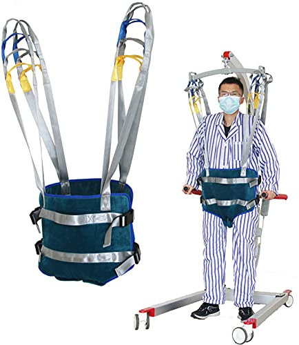 WYRMB Patientenlifter, medizinische Schlingen, GEH- und Stehhilfen, Ganzkörper-Transfergurt, Gurt für Oberschenkel, Hüfte, Taille, Lendenwirbelsäule, Rückenstütze, Beinübungen, M (L)