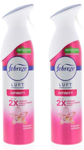 2 x Febreze Lufterfrischer Infinity Tropische Orchidee je 300ml entfernt Gerüche